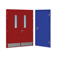 Puerta Cortafuego de Acero de Alta Calidad, Diseño Posmoderno Personalizado, Resistente al Fuego de 1 a 3 Horas, Entrada Exterior para Hoteles