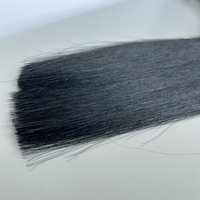Jet Black #1 Nano Tip Remy Extensions de cheveux humains Super Double Drawn 22in Cheveux russes
