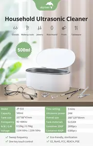 0.5L 17oz Mini Household Professional Wholesale Ultrasonic Cleaner Portable Cleaning Jewelry Eyeglasses Optics Spectacles OEM