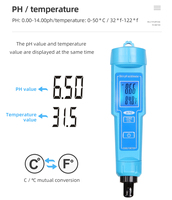 Testeur de qualité de l'eau PH-61181, acidimètre de peau, numérique, 2 en 1, thermomètre pH-mètre pour l'eau, la viande, les cosmétiques