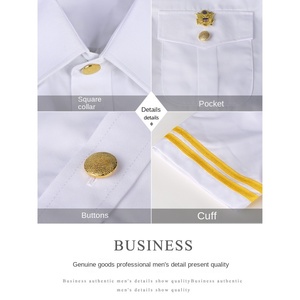 Uniforme de gestión de propiedades Camisa de seguridad para hombres de la comunidad de gama alta Overoles Blanco de manga corta - Product Image 4