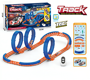 Ensemble de voitures de course télécommandées électriques HTL à grande vitesse avec double piste, jeu de combat de voitures RC pour enfants - Product Image 2
