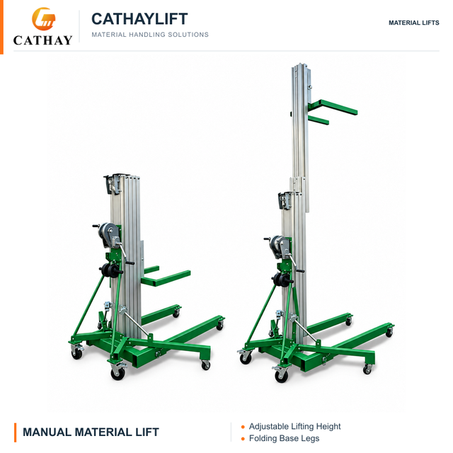 CE Certificated Durable Indoor Outdoor Portable Aluminum Lifter and Carry Manual Lifting Equipment
