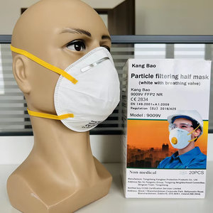 قناع وجه صناعي FFP2 أبيض اللون مع 4 طبقات حماية ومشبك أنف من الألومنيوم وشعار مخصص - Product Image 4