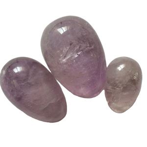 100% CRISTAL Natural amatista Yoni huevos suministro sanitario para ejercicio Vaginal <span class=keywords><strong>esferas</strong></span> cómodas huevos bola - Product Image 6
