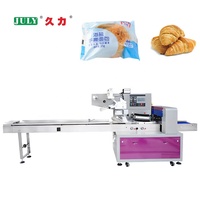 Automatische, hoog-efficiënte horizontale kussenverpakkingsmachine voor brood, sandwiches en taarten van bakkerijen