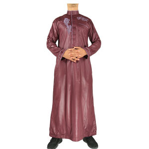 ملابس إسلامية للرجال حديثي الولادة من المصنع بسعر الجملة تصميم جديد مادة لامعة مطرزة طويلة الأكمام للكبار دعم الشرق الأوسط - Product Image 3