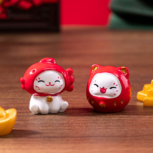 Figuras <span class=keywords><strong>de</strong></span> Gatos en Miniatura, Lindas Figuras <span class=keywords><strong>de</strong></span> Gato <span class=keywords><strong>de</strong></span> la Suerte <span class=keywords><strong>de</strong></span> Resina, Animales para Decoración <span class=keywords><strong>de</strong></span> Pasteles, Plantas y Automóviles - Product Image 5