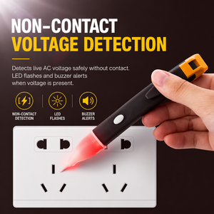Bút thử điện áp xoay chiều 1AC-D 90-1000V Máy dò không tiếp xúc có đèn <span class=keywords><strong>LED</strong></span> báo động bằng còi CAT III 1000V Dụng cụ điện - Product Image 5
