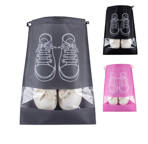 Sac à chaussures en tissu non tissé avec cordon de serrage pour les voyages - Durable et écologique, résistant à l'eau - Product Image 4