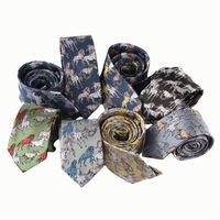 Quantité minimale de commande bas dernière conception mode hommes tissé Jacquard cravate Animal personnalisé haute qualité Jacquard cravates avec motif cheval