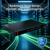 Servidor de Dispositivos Seriales de 16 Canales para Montaje en Rack RS232/485, Doble Gigabit Ethernet, 1U, 19 Pulgadas, Grado Industrial, Entrada de Alimentación Redundante