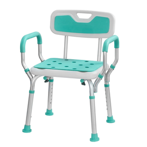 Chaise de douche roulante bariatrique réglable en alliage d'aluminium de haute qualité, capacité 150 kg, <span class=keywords><strong>pour</strong></span> personnes handicapées, usage médical - Product Image 2