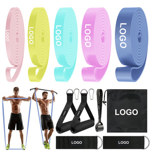 Custom Logo Latex Pull Up Assist Resistance <b>Bands</b> Heavy Duty Cloth Exercise <b>Bands</b> for Gym Training Stretching <b>Workout</b> - Product Image 4