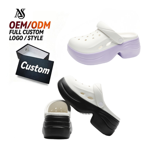 ส้นแพลตฟอร์มผู้หญิง EVA Clogs บล็อกสีระบายอากาศสายรัดแบบลำลองปรับได้ - Product Image 1