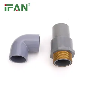 IFAN Free Sample CPVC Pipe Fitting SCH80 Male Socket With Brass Insert CPVC Coupling