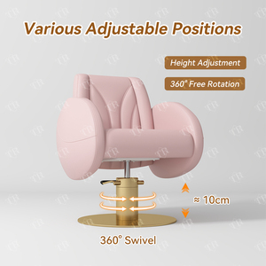 Silla de Barbería Minimalista con Diseño Patentado Turri, Silla Giratoria 360° para Maquillaje, Muebles de Salón, Sillas de Barbería - Product Image 4