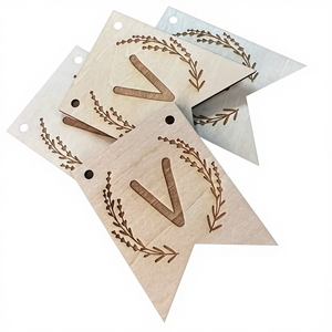 Fanion en <span class=keywords><strong>bois</strong></span> personnalisé, cadeau écologique pour la naissance, décoration <span class=keywords><strong>murale</strong></span> de fond de <span class=keywords><strong>chambre</strong></span> pour la fête des enfants - Product Image 3