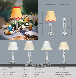 Tinh thể hiện đại tổ chức sự kiện đèn LED chiếu sáng Linen <span class=keywords><strong>Shade</strong></span> bảng Top trang trí nội thất cho đám cưới trong nhà đọc sách tùy chỉnh đóng gói kích thước 2700K - Product Image 5