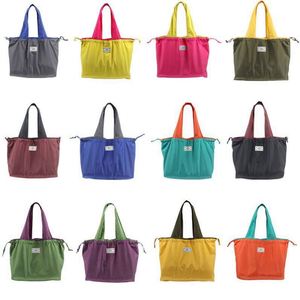 Fashion Portable Eco-friendly <b>Waterproof</b> Nylon <b>Drawstring</b> Shop Tote <b>Bag</b> Large Reusable Foldable Shopping <b>Bag</b> - Product Image 6