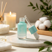 Flacon en verre pour soins de la peau avec compte-gouttes, conteneur rechargeable pour huiles essentielles, emballage cosmétique personnalisé pour huiles essentielles, sérums et parfums