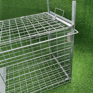 Piège à animaux domestiques et sauvages en métal, grand modèle, pour <span class=keywords><strong>coyote</strong></span>, écureuil, lapin, raton laveur, chien, renard, chat errant - Product Image 5