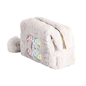 Vente en gros de sac à crayons Kawaii mignon en fourrure trousse à crayons pour filles en peluche douce rose et violette fournitures scolaires pour l'éducation - Product Image 5