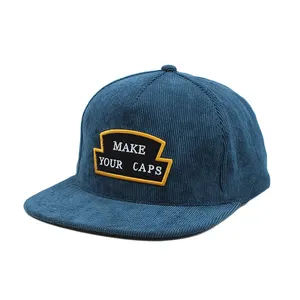 Custom Outdoor Skateboarder Sneaker Street wear Hip Hop Corduroy Caps Hats