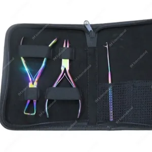 New Extension Hair Pliers Multi Colors with custom branding logo on tools and kit case