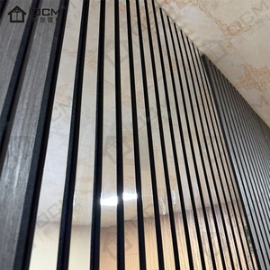 Panneaux acoustiques en bois à lattes ignifuges avec étagère pour auditoriums Absorption acoustique <span class=keywords><strong>HPD</strong></span> disponible et choix de construction sain - Product Image 5