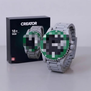 Ensemble de blocs de construction de montres en plastique de la série <span class=keywords><strong>royale</strong></span> personnalisée DIY haut de gamme, pour l'affichage et les collectionneurs - Product Image 1