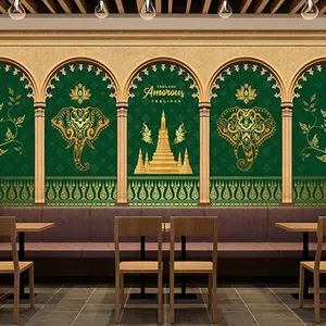 Papier peint 3d imprimé photo personnalisé, papier peint marocain thaï 5d, décoration de maison