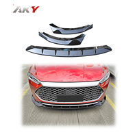 Accessoires de voiture à énergie nouvelle de haute qualité pour BYD Qin Plus DM-i 2022-2025 : Lame de pare-chocs avant, diffuseur et kit carrosserie à fixation par boulons, couleur noire