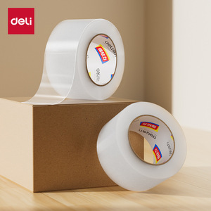 Deli Packing Tape 60mmx200y 45um Transparent No Residual Adhesive Bopp Material Pressure Sensitive Acrylic For Packaging - Product Image 1
