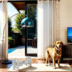 Bol pour animaux de compagnie en acier inoxydable, réglable, pour l'eau et la nourriture des chats, prêt pour les voyages, matériau HDPE durable, style simple, forme arrondie - Product Image 4