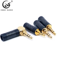 Adaptateur Stéréo Mâle YIVO HiFi Audio en Laiton Plaqué Or avec Coque en Fibre de Carbone 2,5 mm 3,5 mm Prise Jack Casque Prise en Charge OEM/ODM