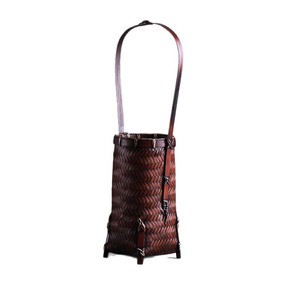 Bamboo Woven Vase Round Asian Zen Style Decorative Flower Basket For Home Decoration - Product Image 4
