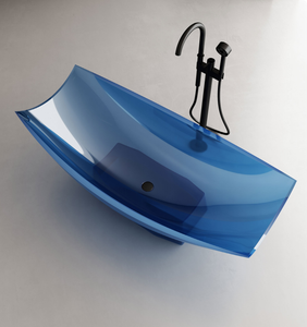 Vasche da bagno in resina trasparente e cristallo di lusso italiano vasche da bagno trasparenti in resina solida - Product Image 4