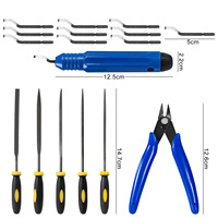 Kit d'outils d'impression 3D de 46 pièces, sac à fermeture éclair, ciseaux, pinces, ensemble d'outils de gravure