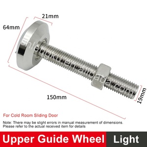 Colgador de riel de guía superior para sala de almacenamiento en frío de acero inoxidable, rueda colgante para puerta corredera - Product Image 4