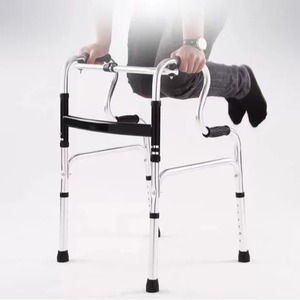Double-Bend Walking Aid Aluminum Alloy Anti-Slip Armrests Foldable For Elderly Rehabilitation Support - Product Image 2