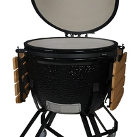 Parrilla Kamado Big Joe de 27 Pulgadas de la Serie Stone de Auplex, Parrilla Kamado de Cerámica Premium, Ahumador de Carbón Aislado para Barbacoa, Cocina para Patio
