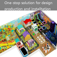 Custom Soft Games Sim City Indoor Playground Equipment Kids Birthday Party Station con Role Play House and Town
