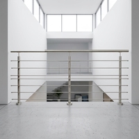 Système de balustrade moderne en acier inoxydable 304 316 de haute qualité avec tige pleine et garantie de 5 ans pour rampe d'escalier de villa