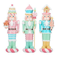 Sculpture géante en fibre de verre, taille réelle, 6 pieds, ours bonbon, casse-noisette, pour intérieur, extérieur, commercial, décoration de Noël et de vacances.
