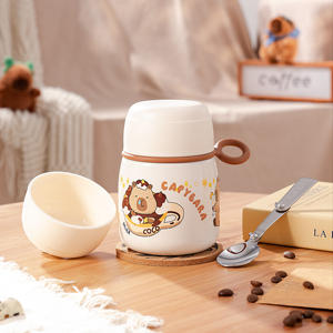 Contenitore Termico per Alimenti in Acciaio Inox 316 per Bambini con Design Cartoon, Porta Pranzo per Ufficio e Campeggio con Cucchiaio, 42ml - Product Image 6