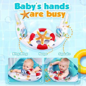 Flotador de Piscina para Bebés con Toldo, de 6 a 36 Meses, Anti-Vuelco, con Protección Solar UPF50+ y Asiento Ajustable - Product Image 3