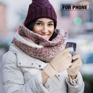 Women Men Warm Winter <b>Gloves</b> Stretch Classical <b>Knit</b> Mittens Viscose/Polyester Full Finger Customized Colors Striped Outdoor - Product Image 5