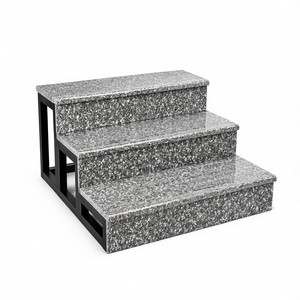 Tiancheng Stone Granite Staircase Steps 18x300x1000 Grey Pinkish Polished Heat Treated Modern High Abrasion Resistance Outdoor - Product Image 3