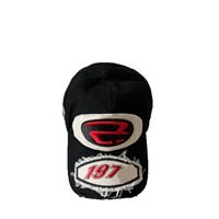 Casquette souple Diablo Vibe Style pour couple, tendance urbaine, marque vintage, broderie délavée, étiquette, 6 panneaux, tissu, PVC, ajustable